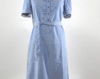 70s Short Sleeve Shirtdress 8, Preppy Belted Dress M, Vintage The Jones Girl