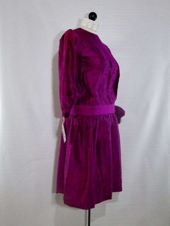 1980s Does 1920s Drop Waist Dress, Vintage Handma… - image 7