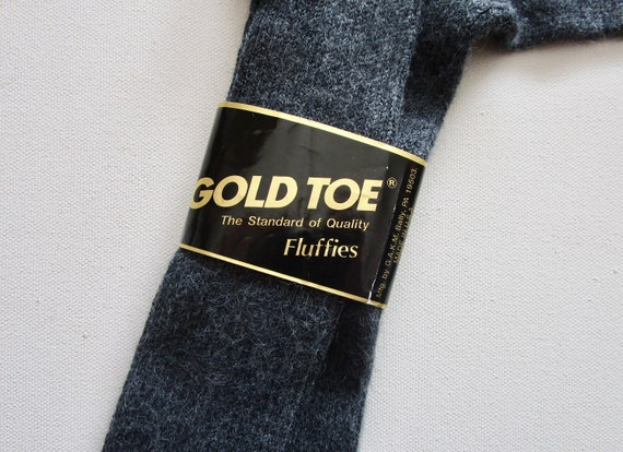 NIP, 1980s Gold Toe Ankle Socks, Vintage Charcoal… - image 7