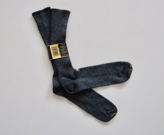 NIP, 1980s Gold Toe Ankle Socks, Vintage Charcoal… - image 3