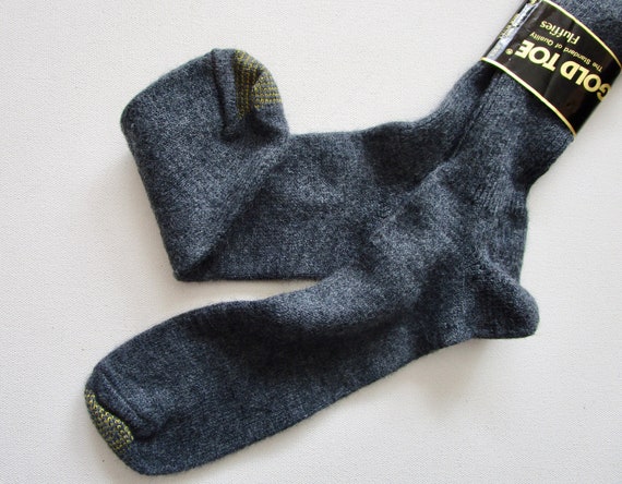 NIP, 1980s Gold Toe Ankle Socks, Vintage Charcoal… - image 4