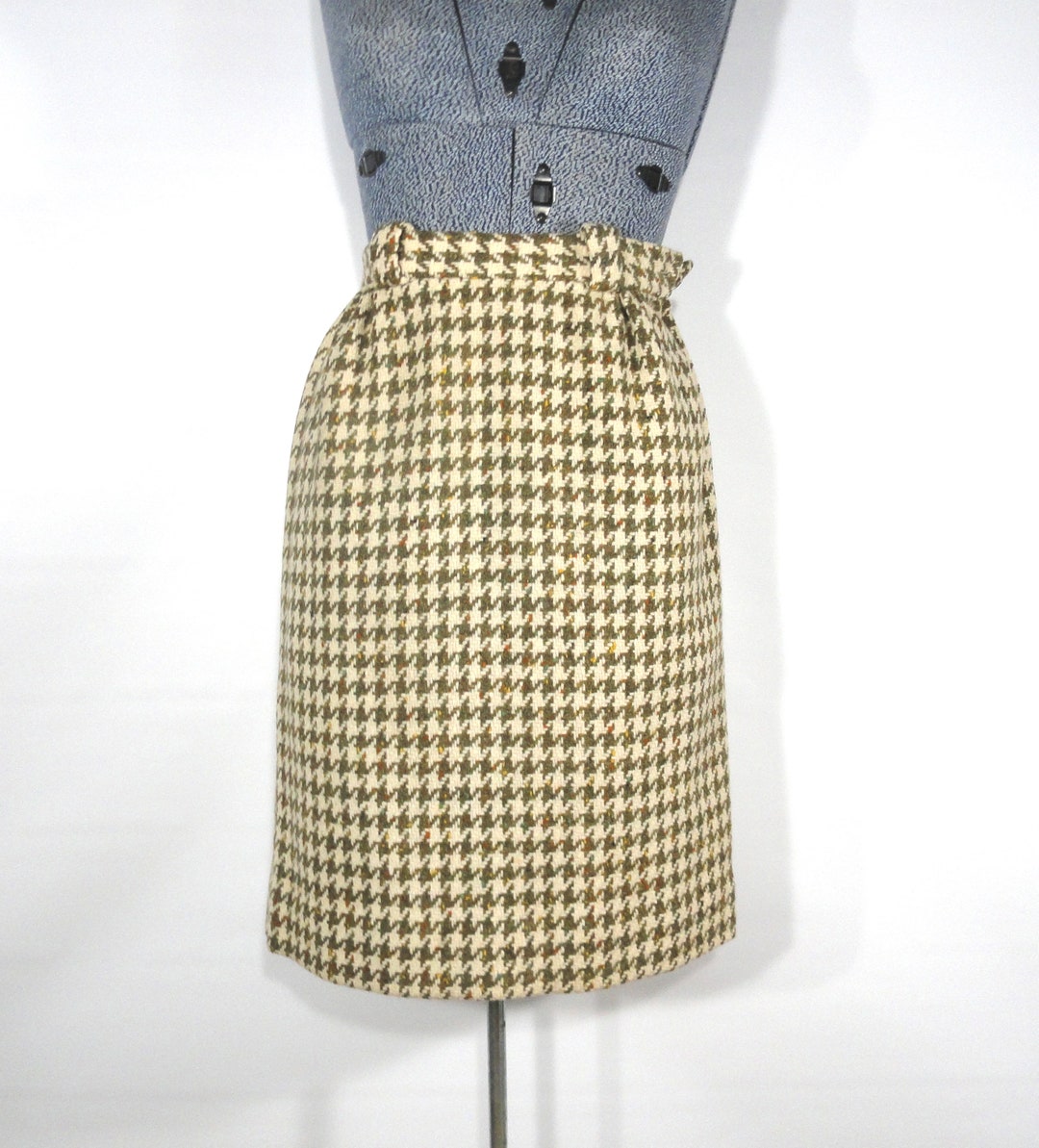 Houndstooth wool Pants-skirt