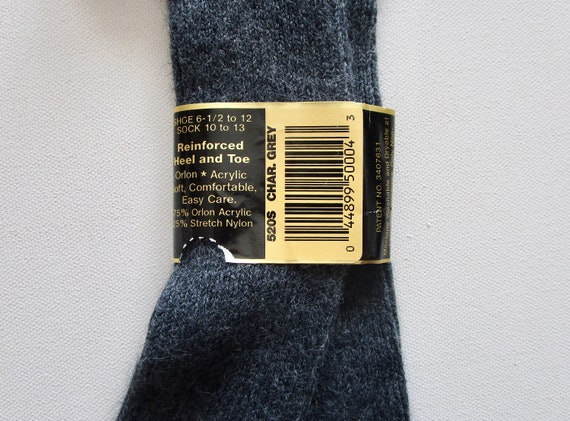 NIP, 1980s Gold Toe Ankle Socks, Vintage Charcoal… - image 8