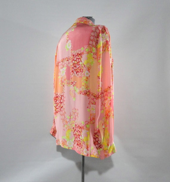 1980s Dianne Von Furstenberg Floral Silk Tunic in… - image 6