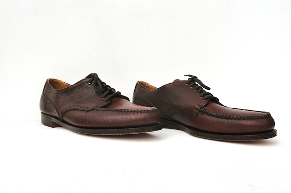 G.H. Bass Sportocasin, Vintage Leather Lace up Shoes 13 B, 1990s