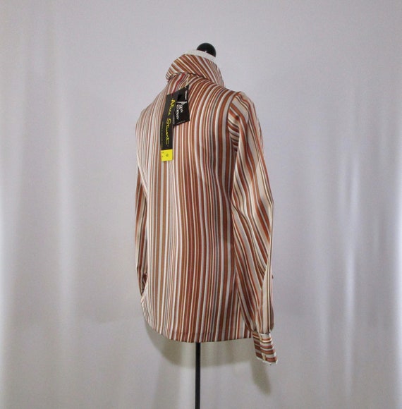 NWT, Multi Striped Tie Neck Top,  Alice Stuart Se… - image 6