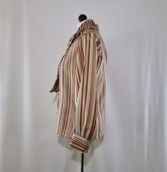 NWT, Multi Striped Tie Neck Top,  Alice Stuart Se… - image 3