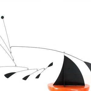Black Mid-century Modern Tabletop Mobile Stabile hanging mobile art sculpture kinetic