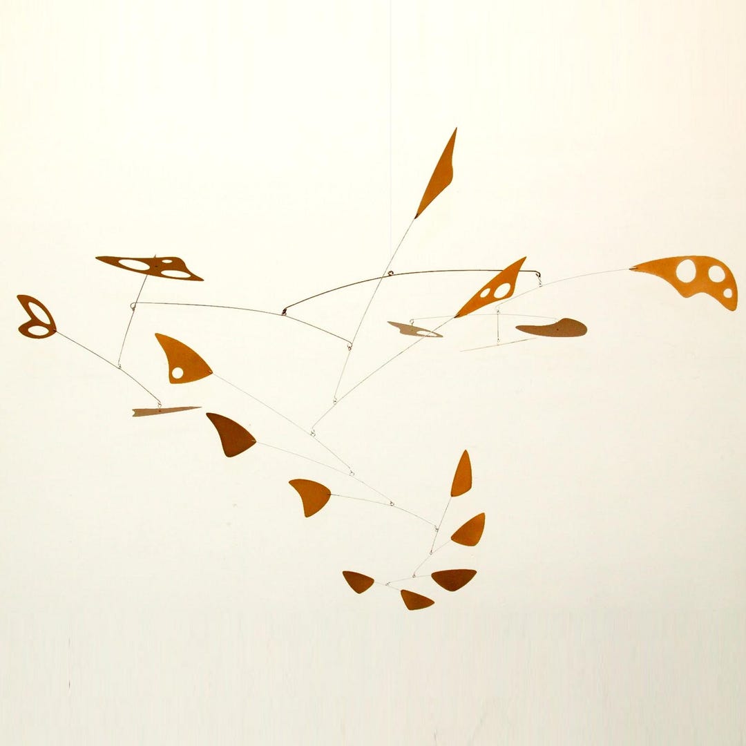 Large Copper Mobile, 6ft Bu 4 Ft, Mid-century Modern, Large-sized Metal ...