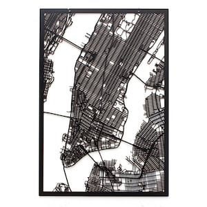 3D Stadtplan Manhattan New York, ca. 59x42cm (73x53cm)