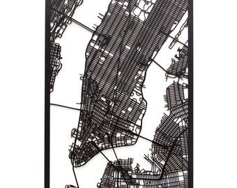 3D City Map of NEY YORK (Manhattan), 59x42cm (73x53cm)