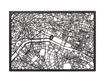 3D Stadtplan Paris, 59x42cm (73x53cm)