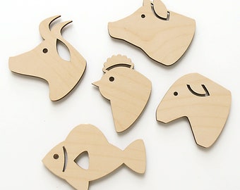 Fridge magnets MAHLZEIT, 5 pcs