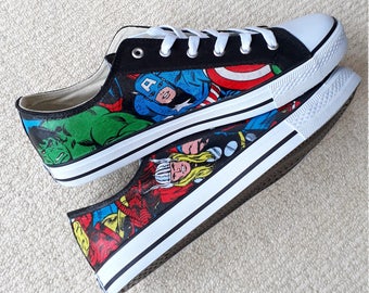 marvel comic strip canvas shoe Get big sexy hair