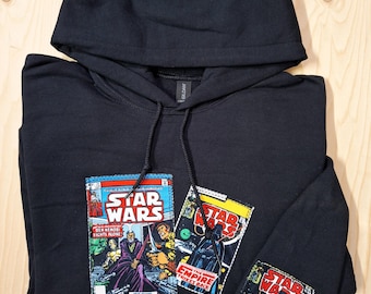 Met de hand op maat gemaakte sweatshirts en hoodies met Mandalorian-thema, Mandalorian-helmen Grogu Gaming Cards