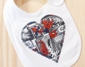 Custom Spiderman theme Baby Bibs, Lilo and Stitch, Grogu, Star Wars Ships