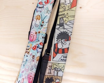 Custom Guitar Straps with your Superhero: Doctor Who, Super Mario, Star Wars, Zelda, Dogs, Cats, Sloths etc.