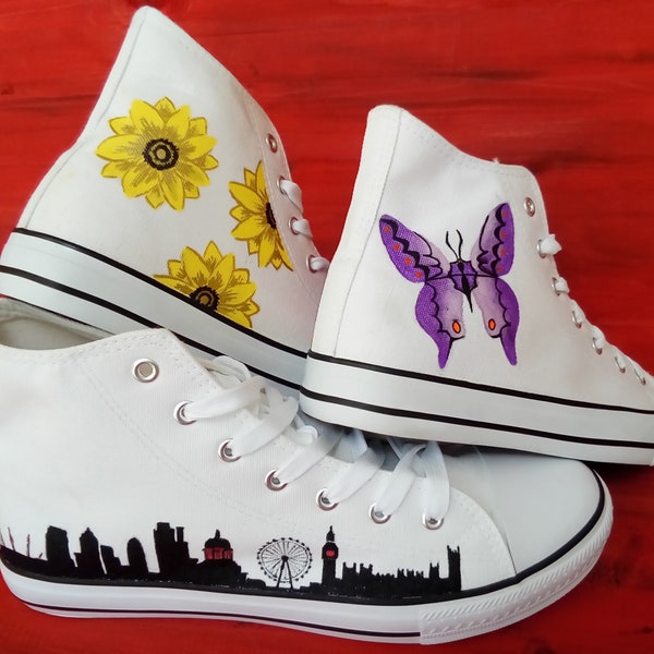 Concevez vos propres kits d’artisanat de baskets de chaussures en toile, des enfants aux adultes, avec des stylos de peinture acrylique et des lacets amusants pour correspondre à votre design.