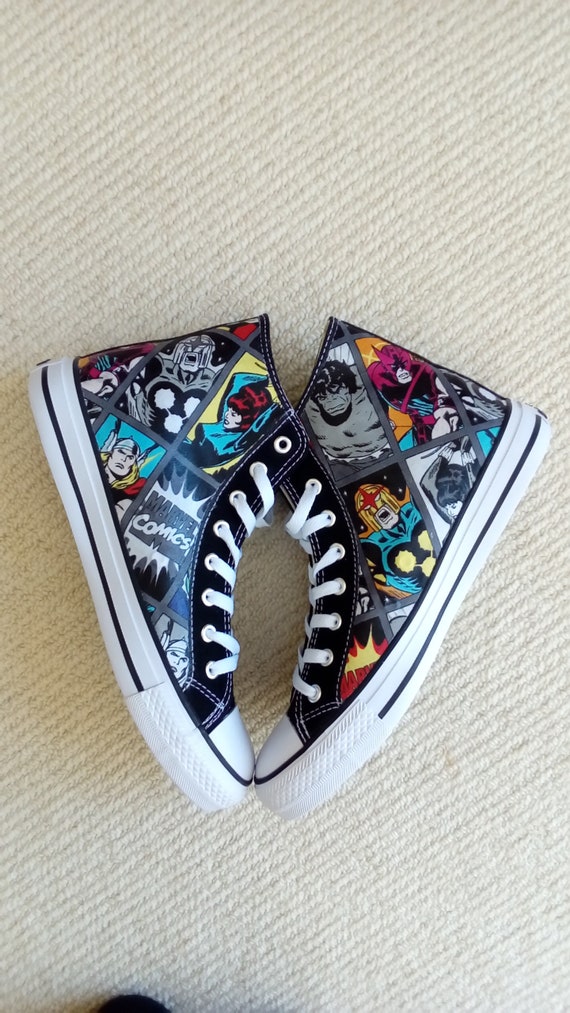 multi coloured canvas shoes