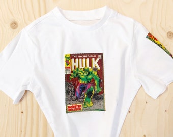 T-shirts personnalisés thème Marvel, Hulk Spiderman Iron Man Thor Captain America