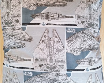 Handmade Star Wars Cushion, Rebel Ships Print