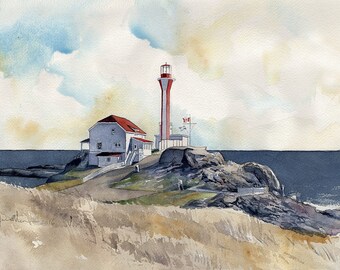 Cap d'Espoir Lighthouse Gaspé Peninsula Quebec Canada. | Etsy