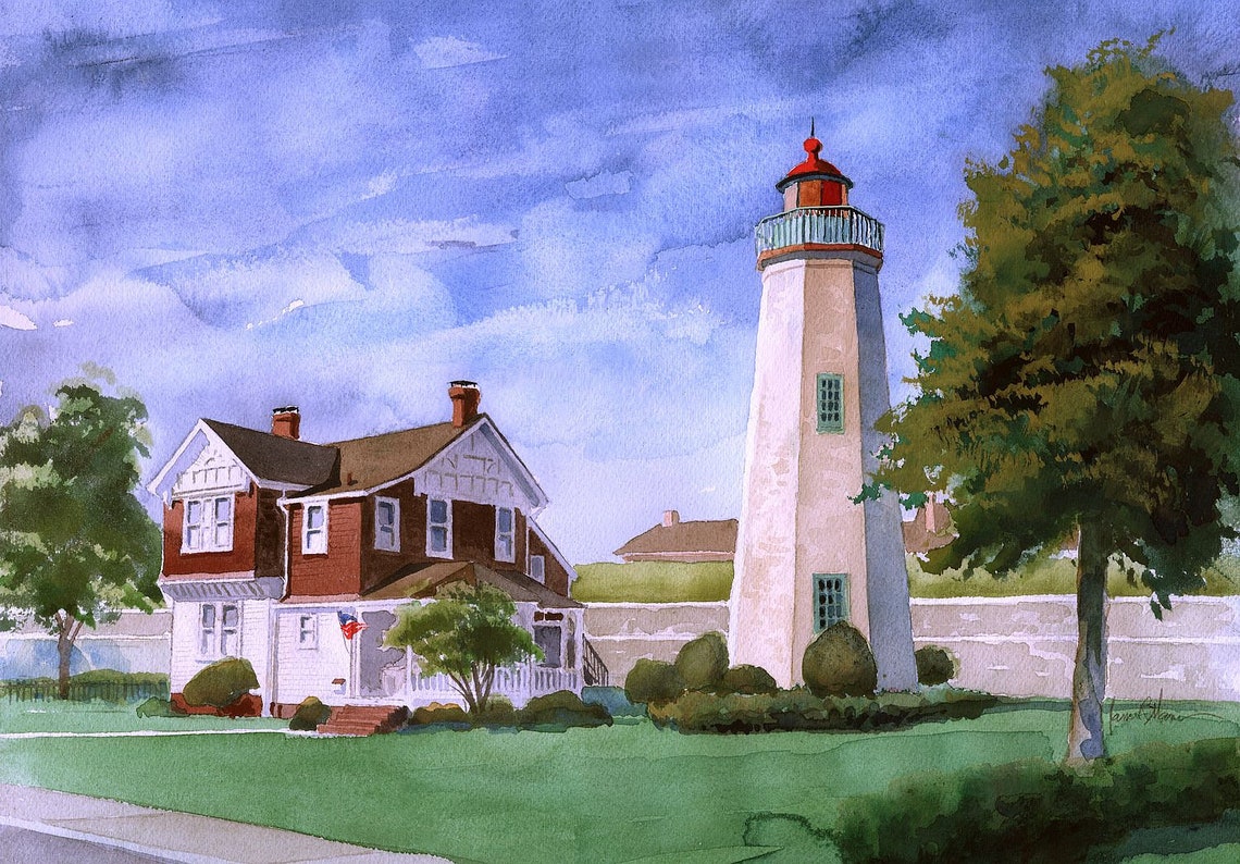 Old Point Comfort Lighthouse & Keeper's House Fort | Etsy