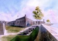 Castillo de San Marcos Fort, St. Augustine, Florida. James Mann watercolor prints & notecards.