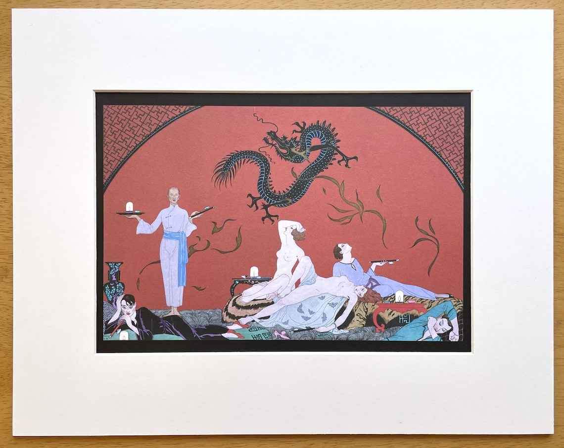 1920s Paris Opium Den. Nude Women & Clothed Men Under Chinese - Etsy