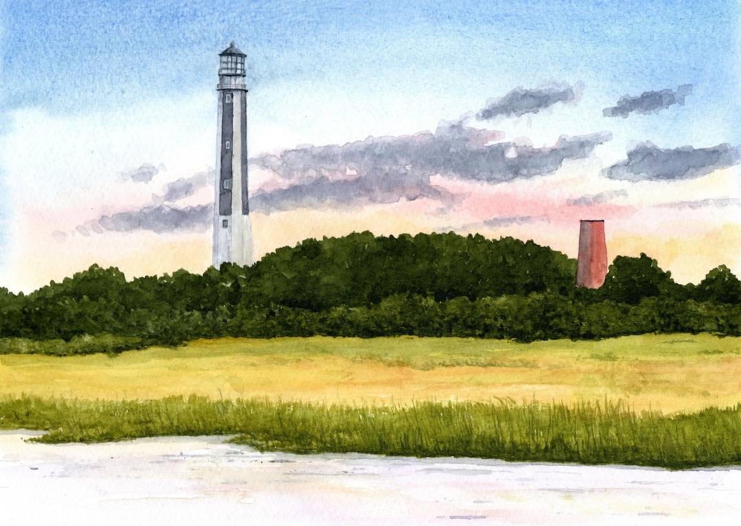 Cape Romain Lighthouses Mcclellanville South Carolina. Blue & Etsy