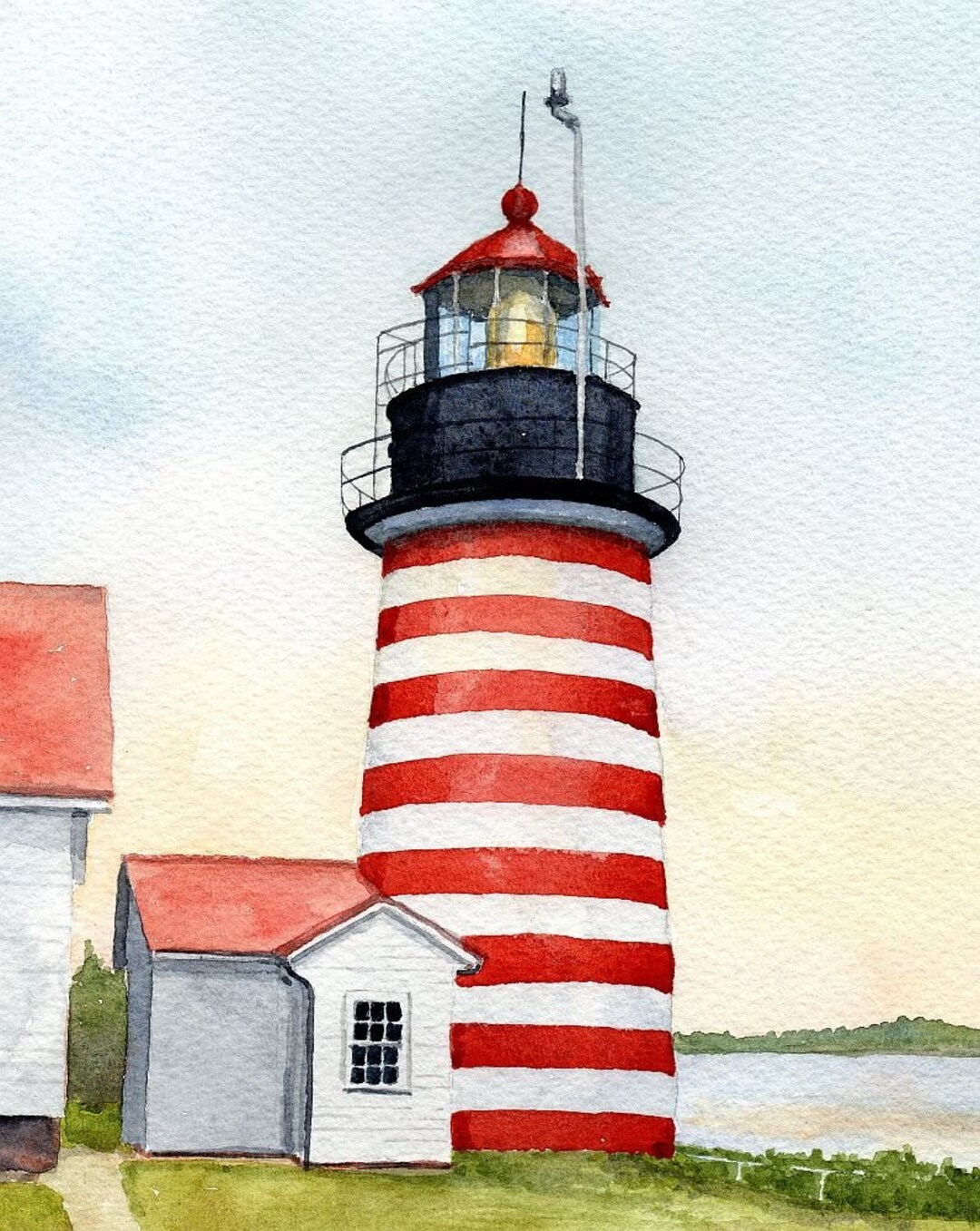West Quoddy Head Lighthouse Shower Curtain by Barbara Landry - Barbara  Landry - Artist Website
