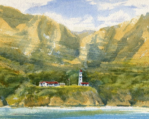 LIGHTHOUSE AT DIAMOND HEAD ART PRINT NEW 24X36 POSTER