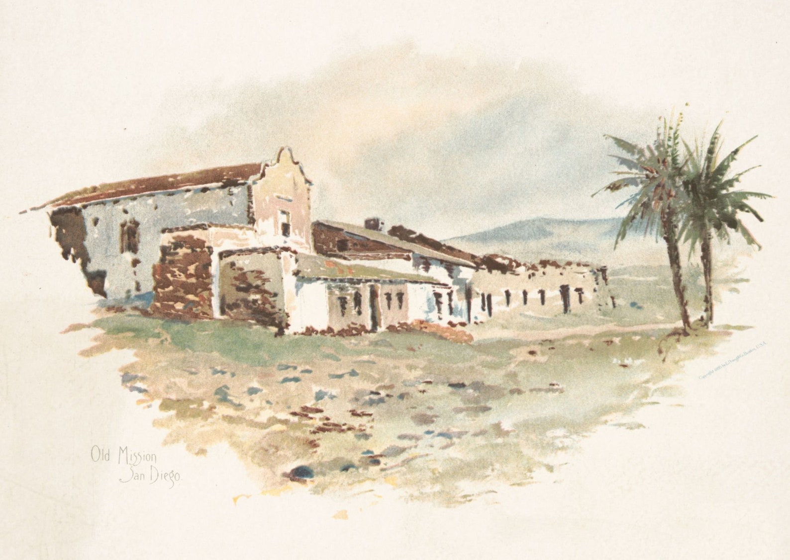 San Diego De Alcala Mission in 1895. Vintage Landscape of | Etsy