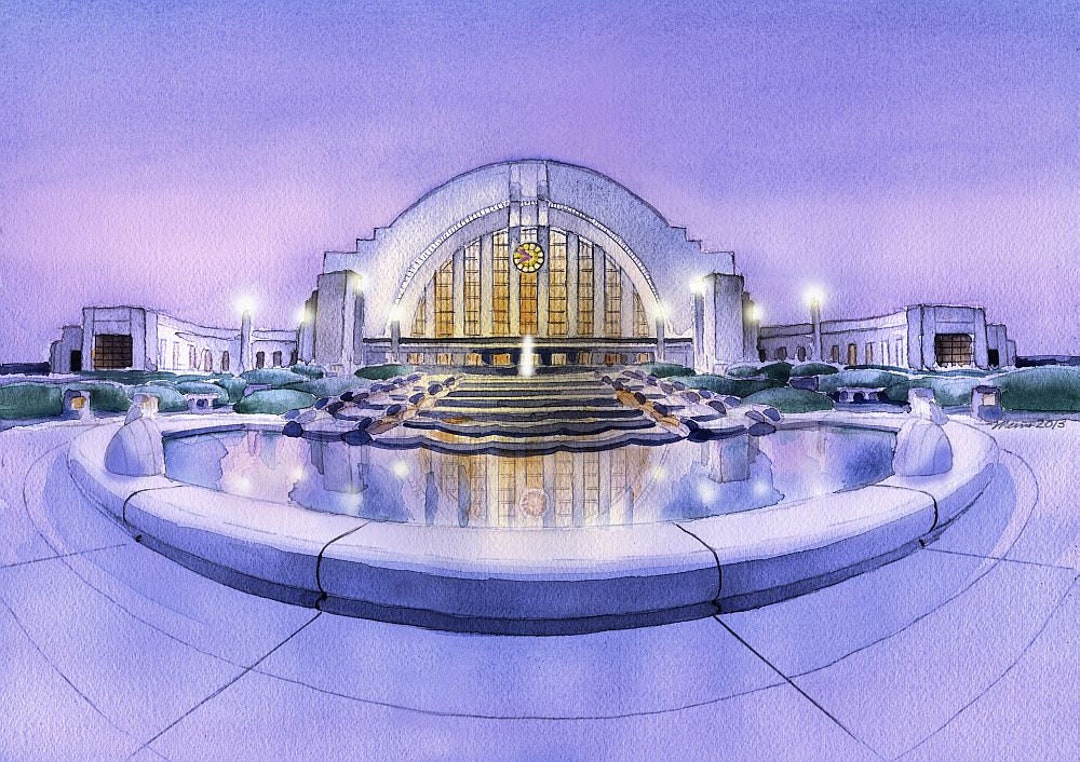 Art Deco Cincinnati Union Terminal Ohio. JLA Hall of Justice. Etsy