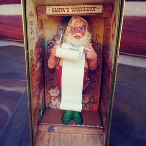 Hallmark Ltd. Santa Claus Ornament &quot;Checking it Twice&quot;/Santa Claus Ornament/Vintage Santa Claus/Hallmark Santa Claus/Santa&#39;s Workshop