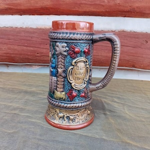 German Style Ceramic Stein By Arnels/Oktoberfest Beer Mug/German Style Tankard