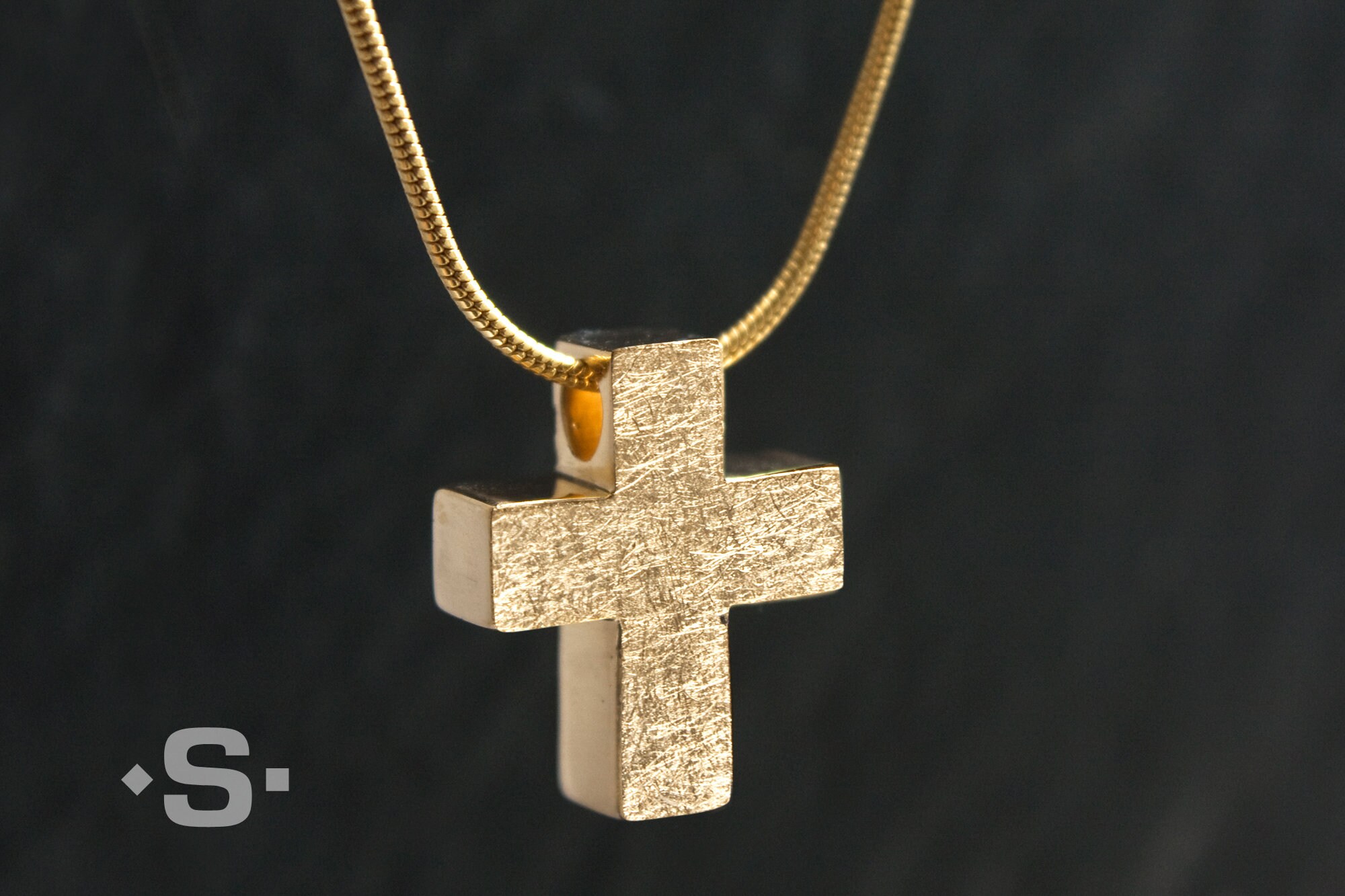 Kreuzkette 750 Gold Goldkreuz für Damen