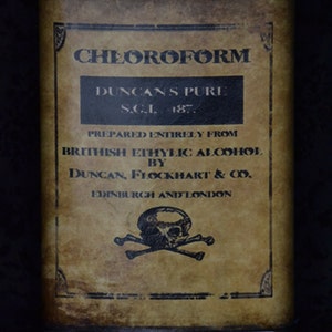 Chlorofrom, Absinthe,Laudanum,Blue Ring Octopus Poison , Brazilian Wandering Spider Poison- 8oz Stainless Steel Flask