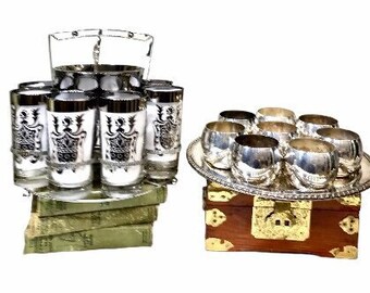 Gothic Bar Glasses, Knights Glasses, Gothic Barware, Gothic Barware Sets, Silver Cocktail Glasses, Gothic Bar Sets, Gothic Barware, Goth