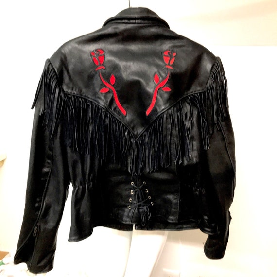 Reclaimed (vintage) Inspired Leather Jacket With Back Print And Charm in  Black for Men