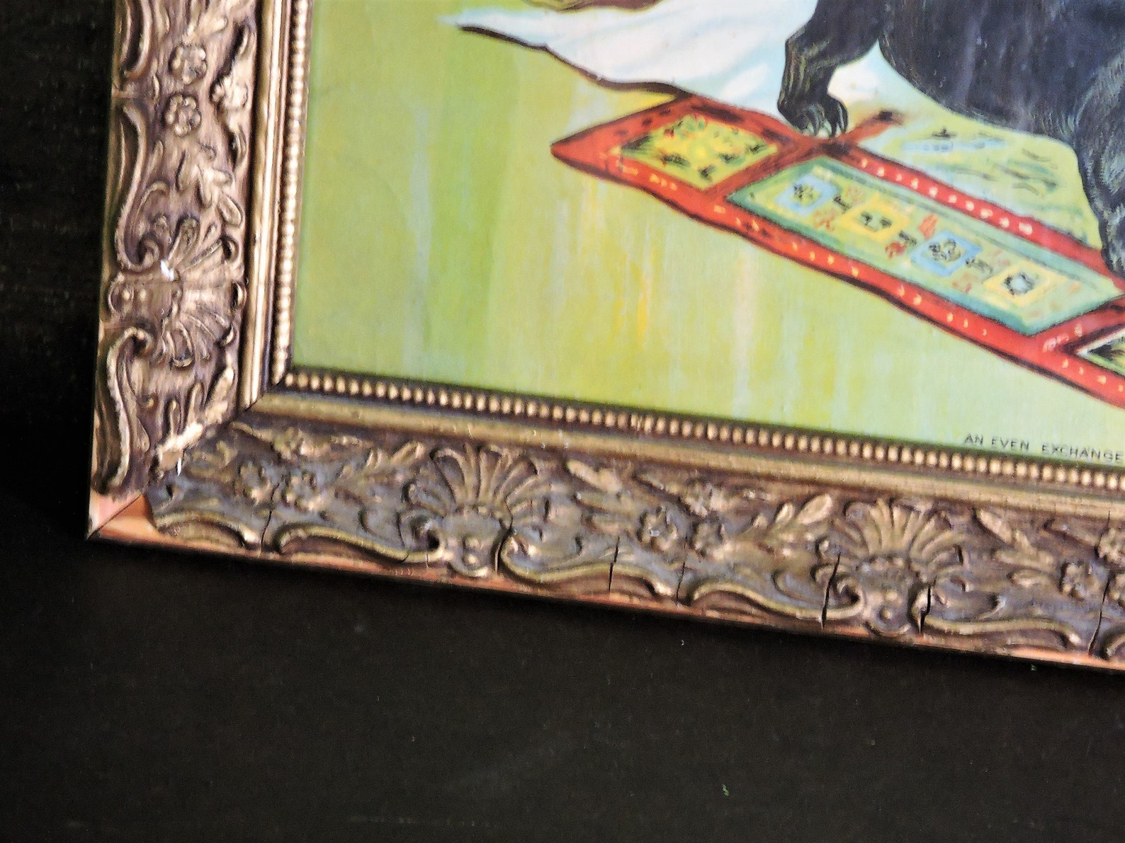 Dog Framed Wall Art Antique 1911 Wood Frame Young Baby & Etsy