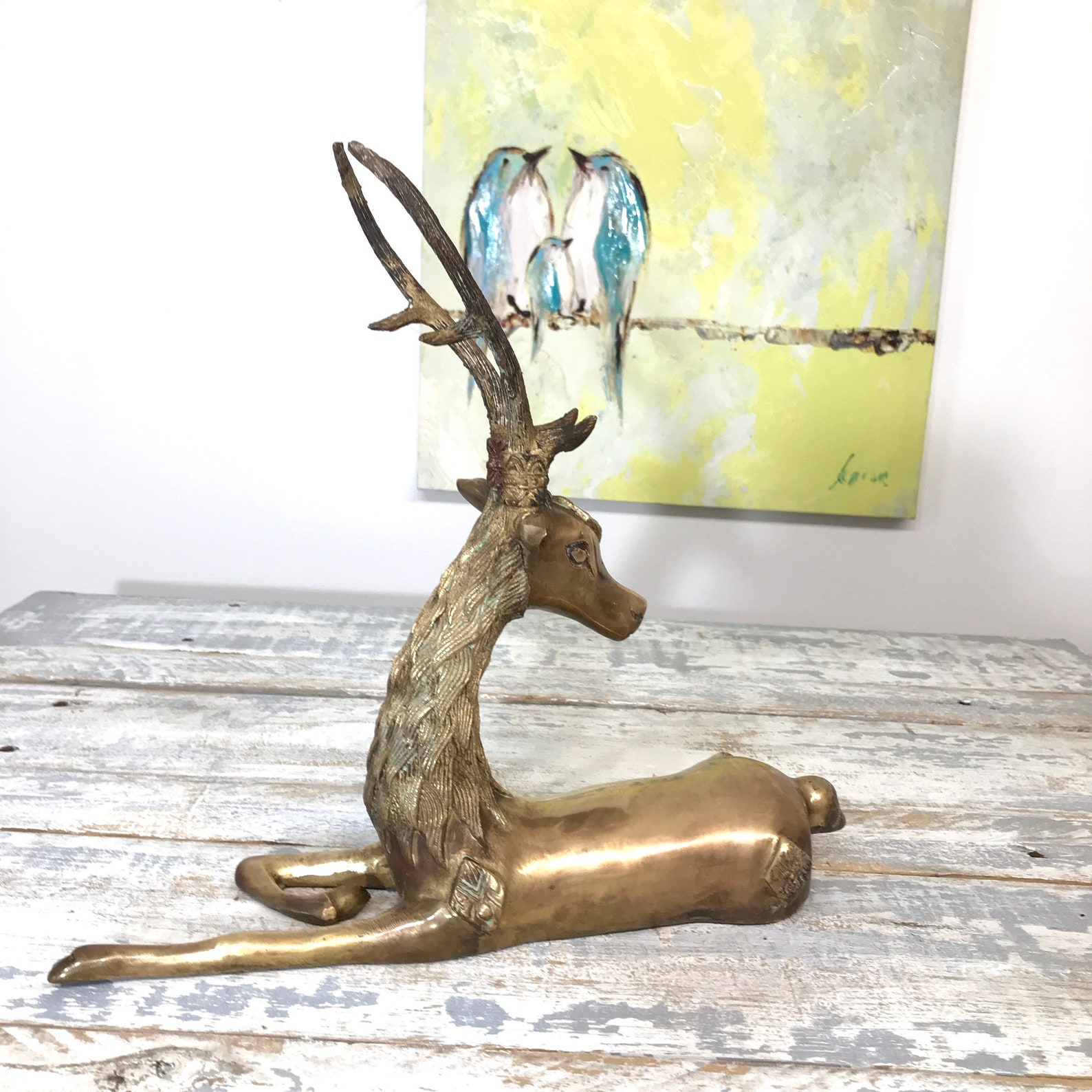 Elk Bookend Antelope Bookends Pronghorn Statue Metal or Brass Etsy