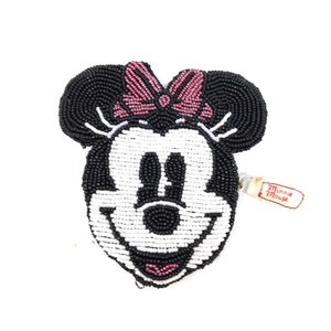 Mini Mouse Change Purse Beaded vintage Disney Style Change Purse Disney Character Colorful Retro Change Purse Childs Beaded Purse