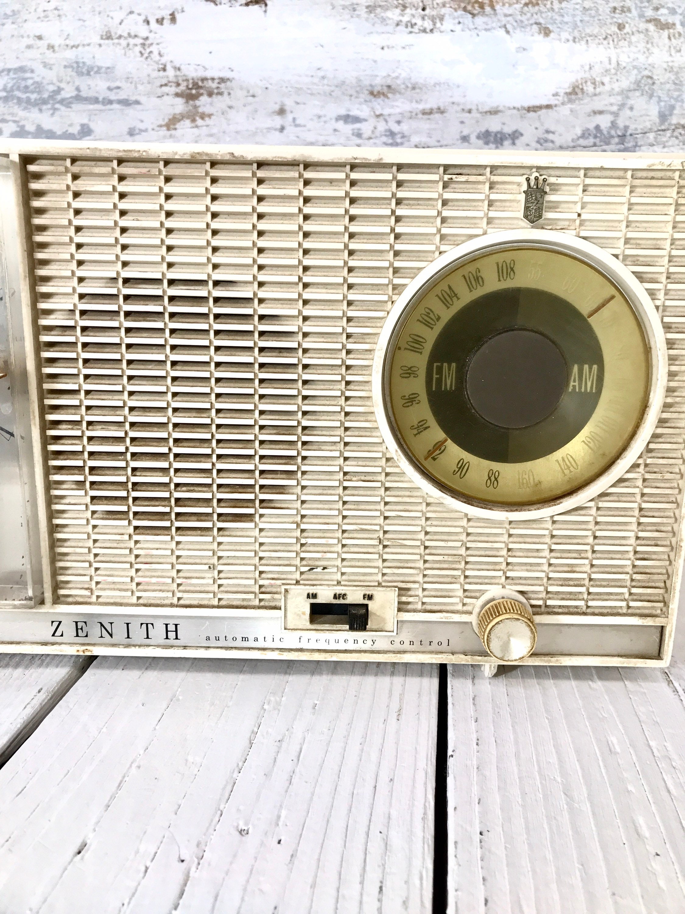 Zenith Radio AM FM Zenith Clock Radio 1950's Vintage Etsy