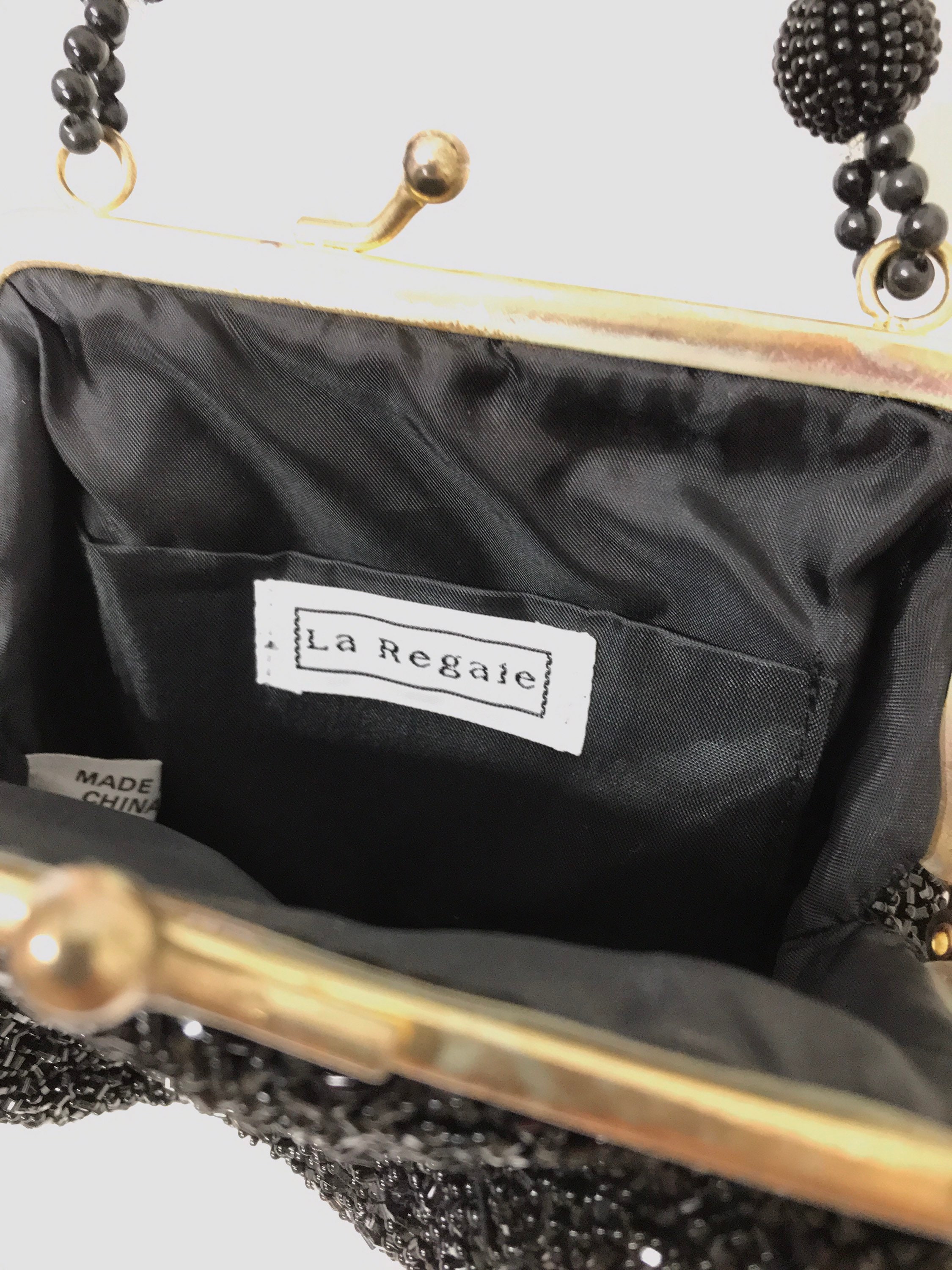 Vintage La Regale Beaded Clutch Handbag Purse Black Evening Bag Elegant  Fancy - Swedemom
