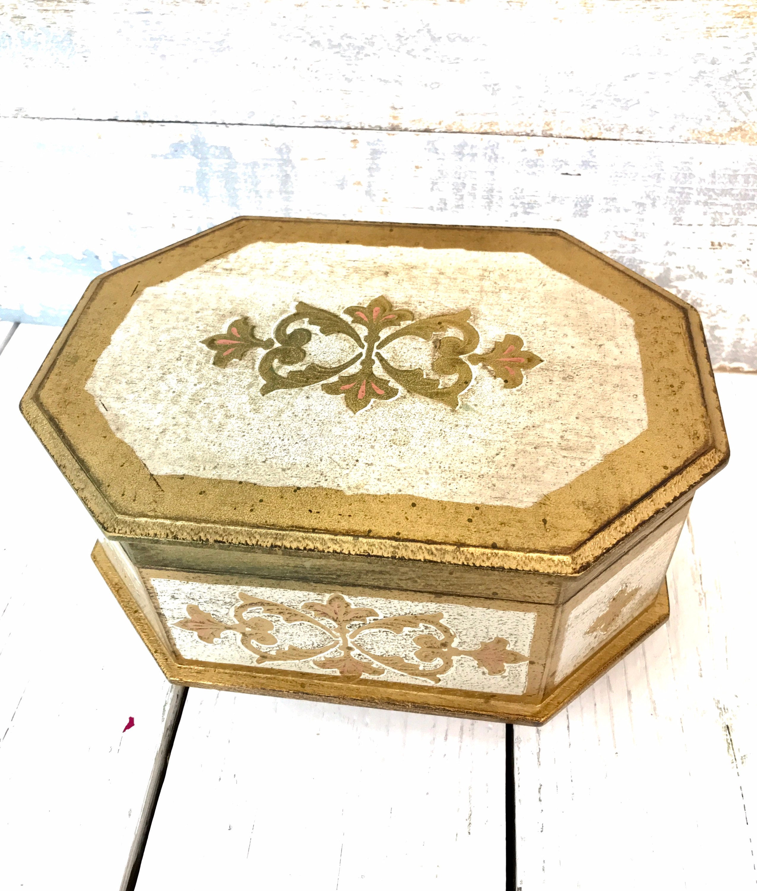 Florentine Jewelry Box Himark Trinket Box Florentine Italian Etsy