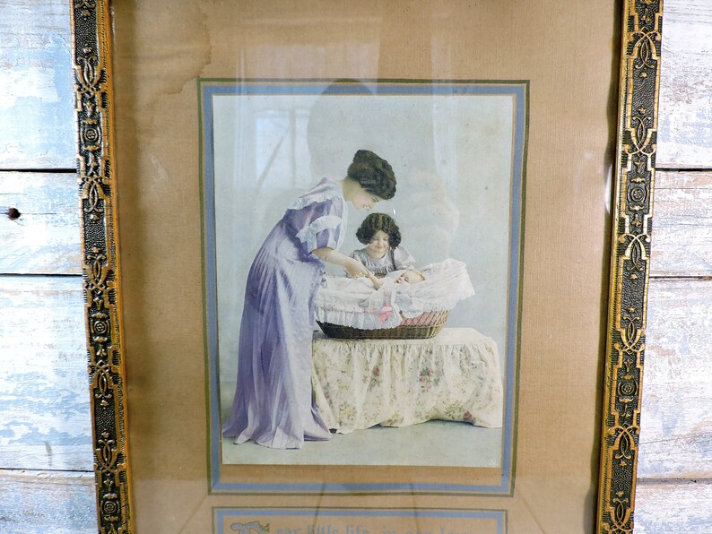 Framed Wall Art: Vintage Mother Daughter and Baby Nursery Room | Etsy