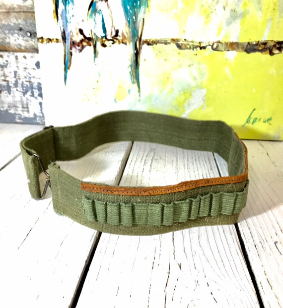 Vintage Ammo Belt Green Gem