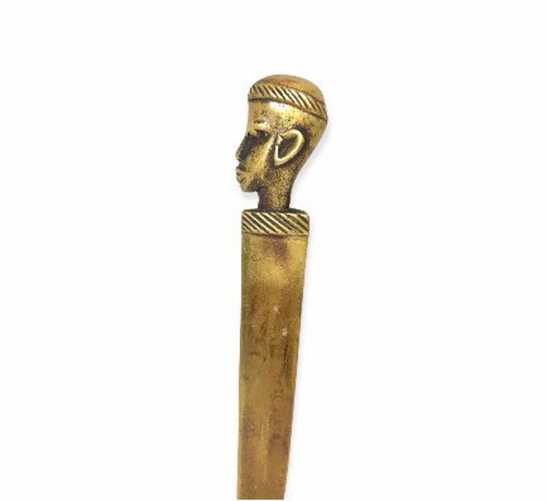 African Letter Opener, African Man Letter Opener,bust Envelope Opener