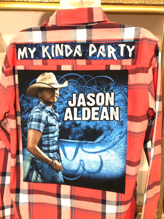 Long Sleeve Shirt Jason Aldean Concert Shirt Oran… - image 1